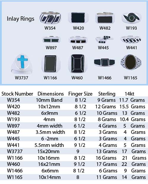 inlay rings 354