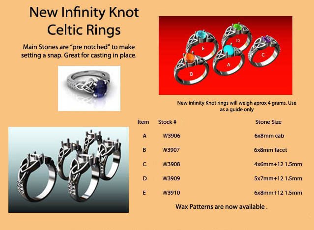 new infinity celtic rings