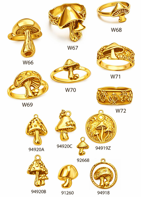 mushroom collection gold