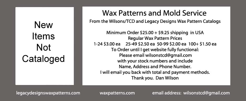 new items wax pattern header