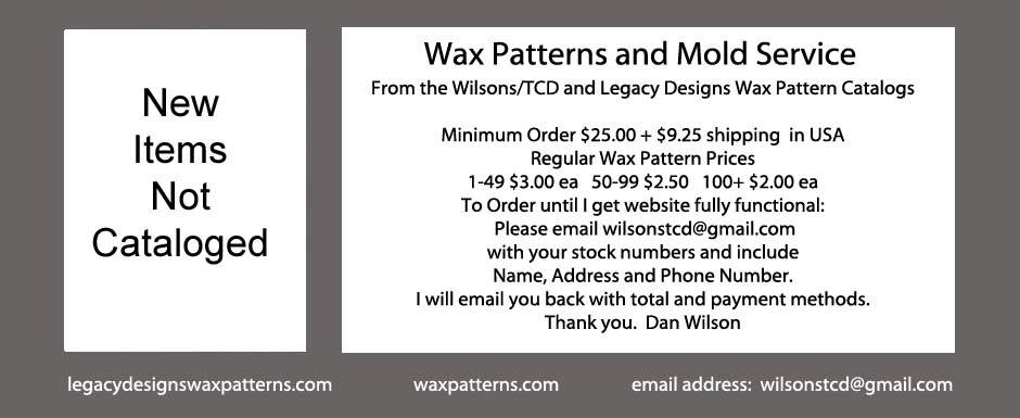 new items wax pattern header update