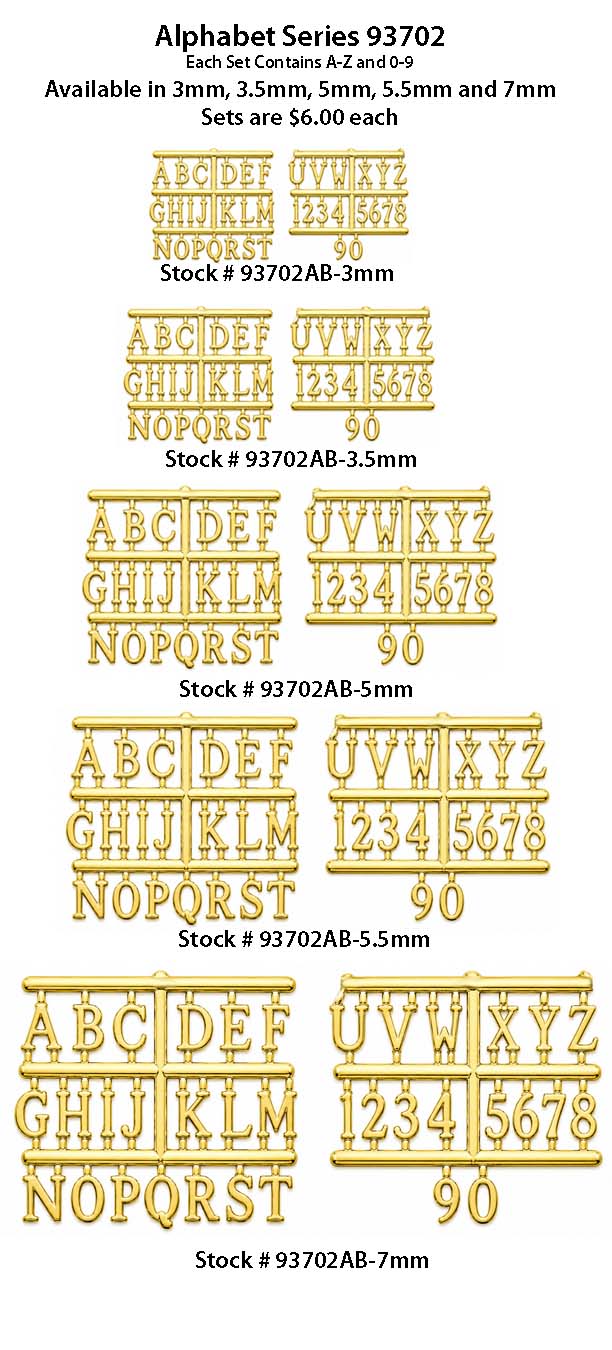 3702 alphabet sets in 14k sm
