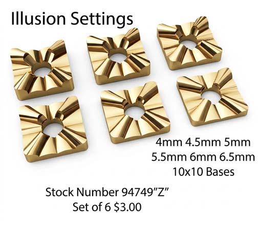 illusion setting in 14kt small