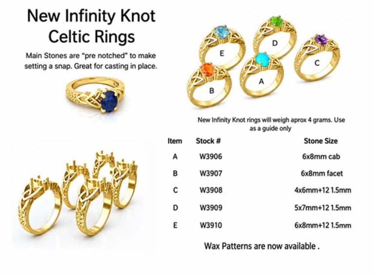 celtic infinity rings 14kt medium